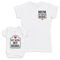 My Mum My Hero - Baby Gift Set - Baby Bodysuit Gift Set