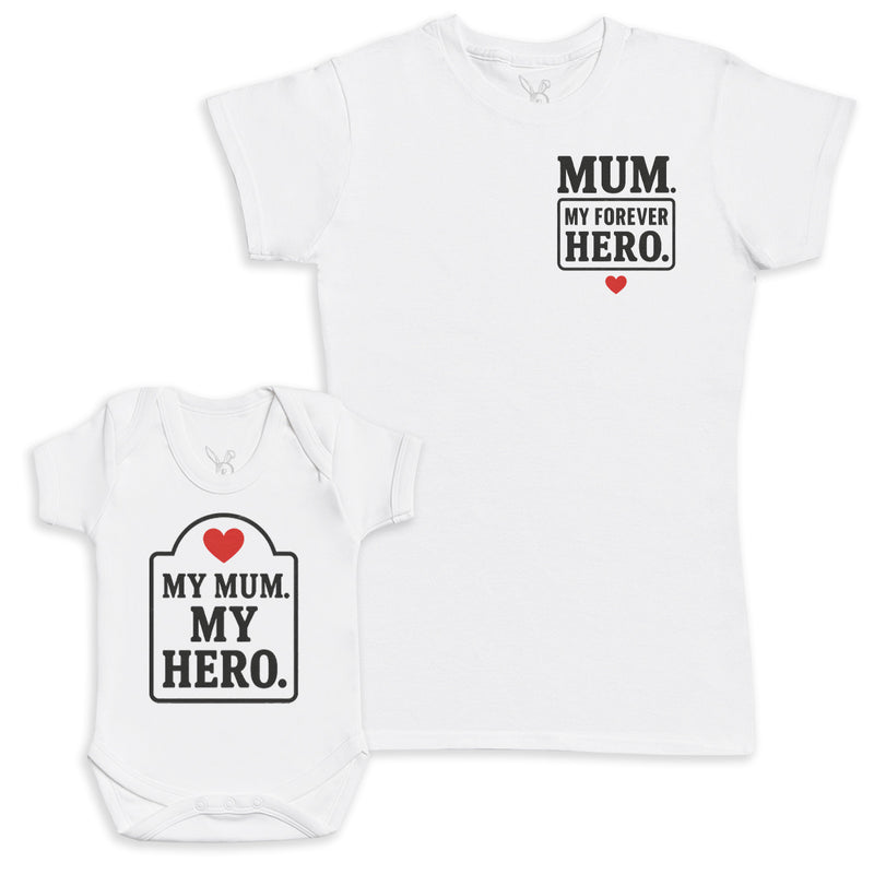 My Mum My Hero - Baby Gift Set - Baby Bodysuit Gift Set