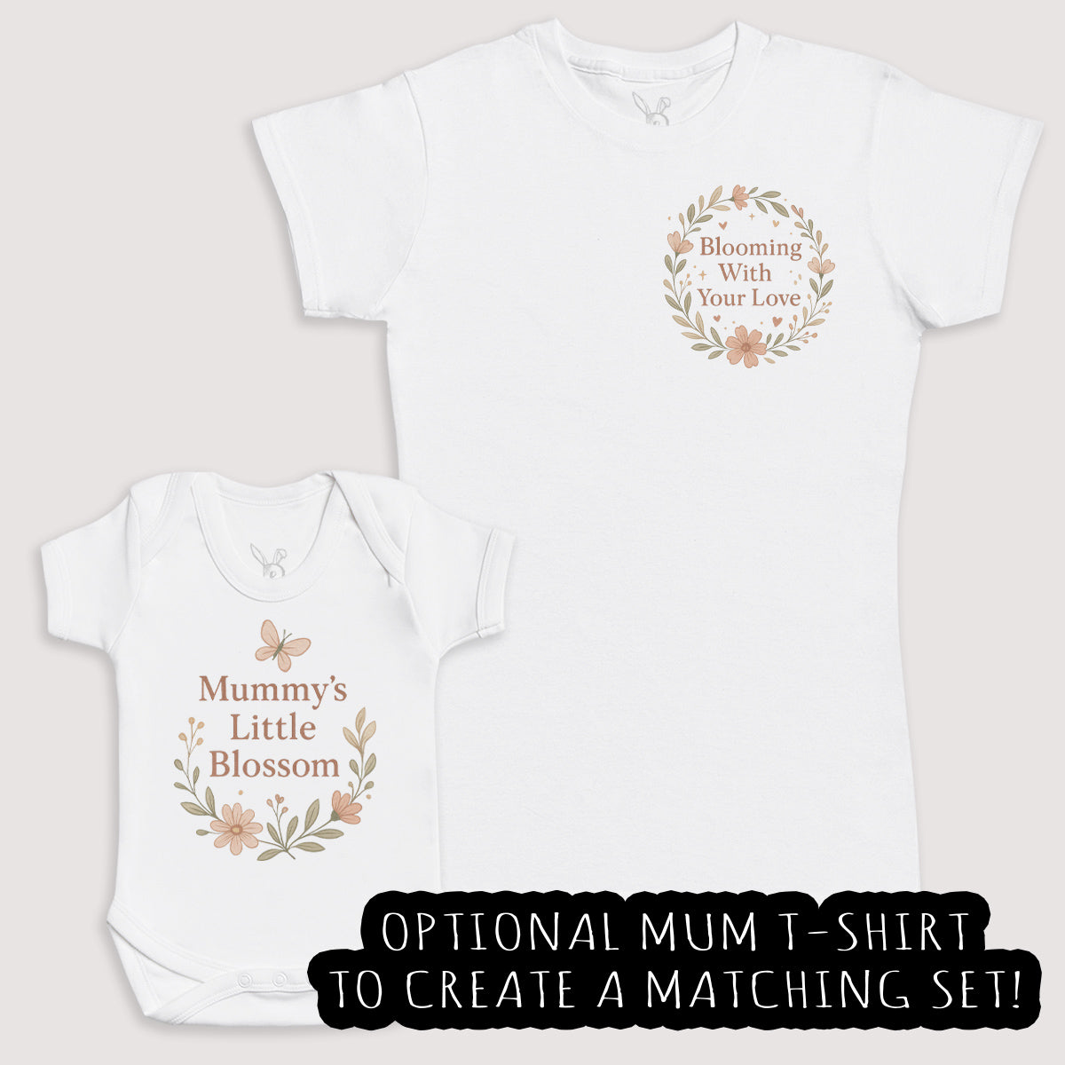 Mummys Little Blossom - Baby Gift Set - Baby Bodysuit Gift Set