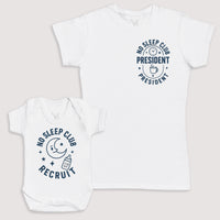 No Sleep Club Recruit - Baby Gift Set - Baby Bodysuit Gift Set