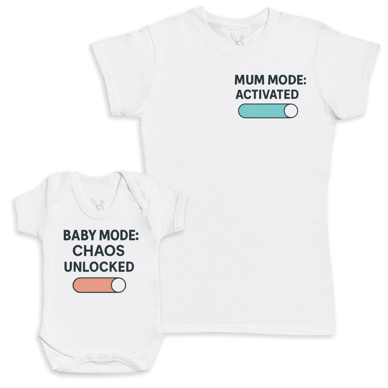 Baby Mode Chaos Unlocked - Baby Gift Set - Baby Bodysuit Gift Set