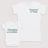 Charging on Cuddles - Baby Gift Set - Baby Bodysuit Gift Set