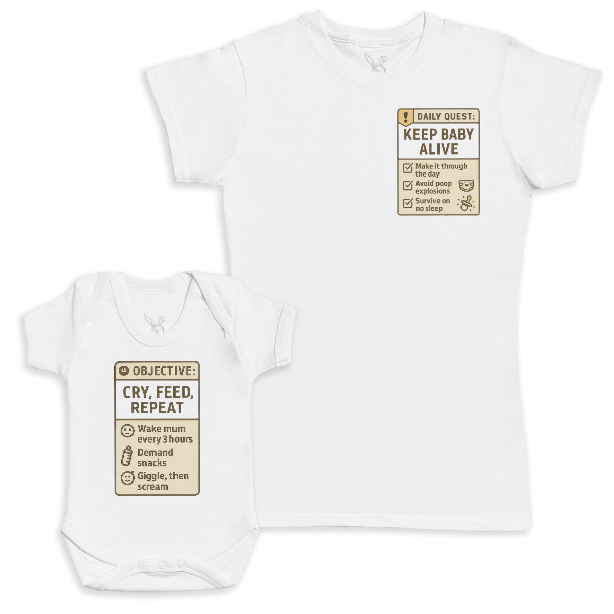 Cry Feed Repeat - Baby Gift Set - Baby Bodysuit Gift Set