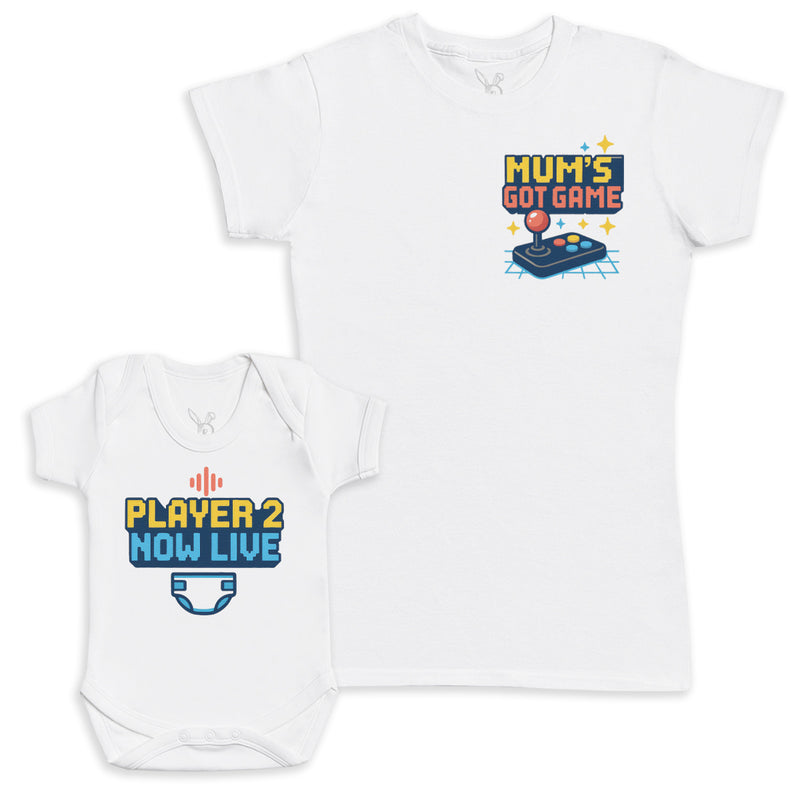 Player 2 Now Live - Baby Gift Set - Baby Bodysuit Gift Set