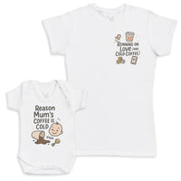 Reason Mums Coffee Is Cold - Baby Gift Set - Baby Bodysuit Gift Set