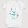 Tiny But Trying - Baby Gift Set - Baby Bodysuit Gift Set