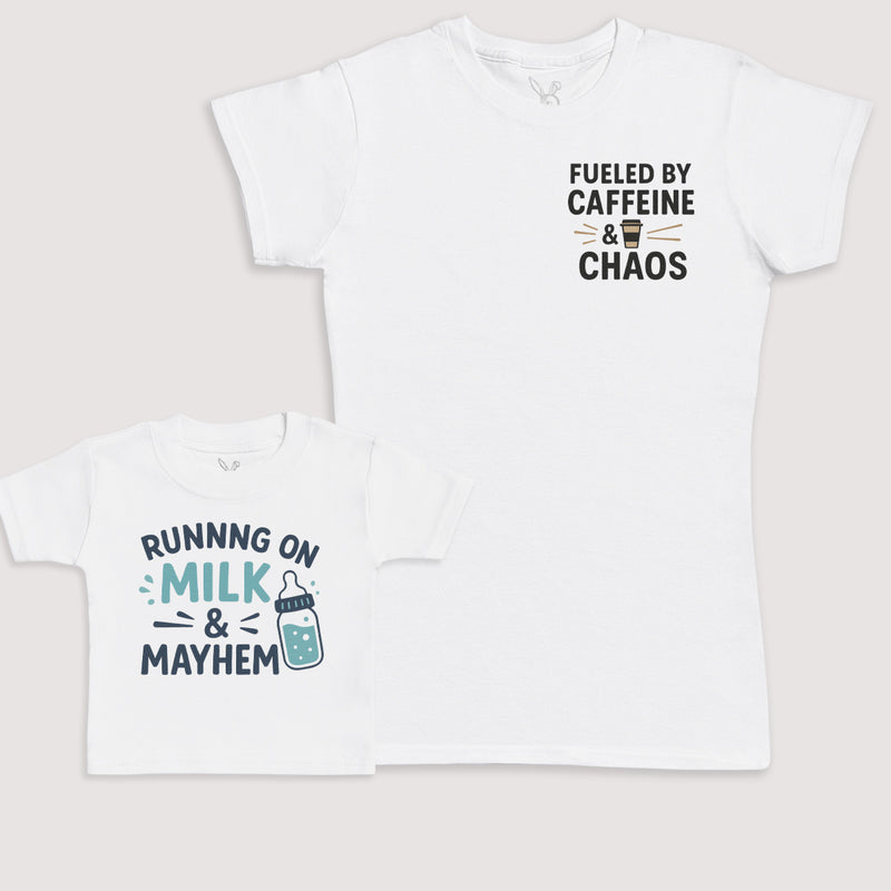 Running On Milk And Mayhem - Baby Gift Set - Baby Bodysuit Gift Set
