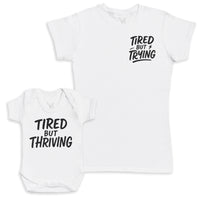 Tired But Thriving - Baby Gift Set - Baby Bodysuit Gift Set