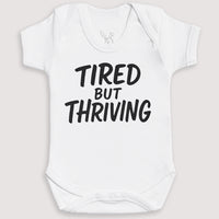Tired But Thriving - Baby Gift Set - Baby Bodysuit Gift Set