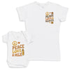 Peace Love And Milk - Baby Gift Set - Baby Bodysuit Gift Set