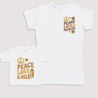 Peace Love And Milk - Baby Gift Set - Baby Bodysuit Gift Set