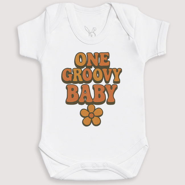 One Groovy Baby - Baby Gift Set - Baby Bodysuit Gift Set