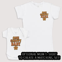 One Groovy Baby - Baby Gift Set - Baby Bodysuit Gift Set