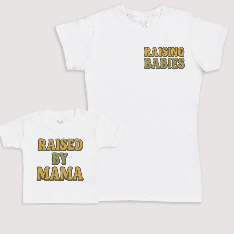 Raised By Mama - Baby Gift Set - Baby Bodysuit Gift Set