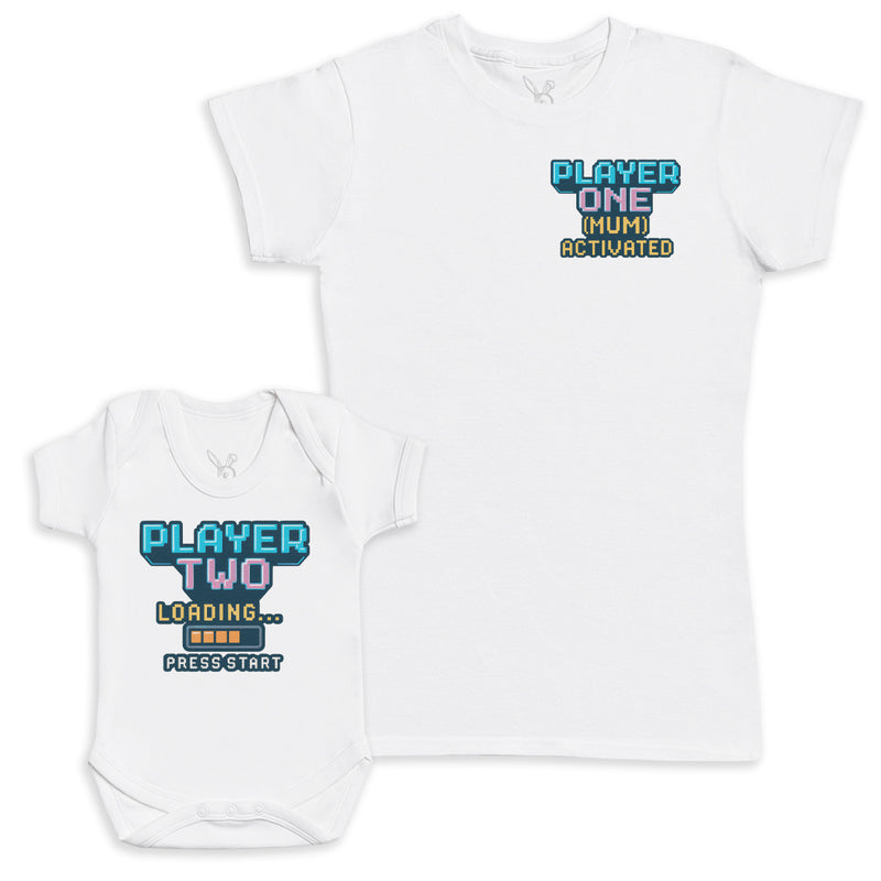Player Two Loading - Baby Gift Set - Baby Bodysuit Gift Set