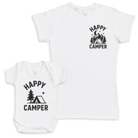 Happy Camper - Baby Gift Set - Baby Bodysuit Gift Set