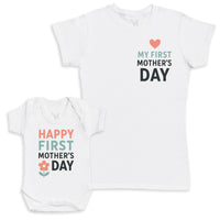 Happy First Mothers Day - Baby Gift Set - Baby Bodysuit Gift Set