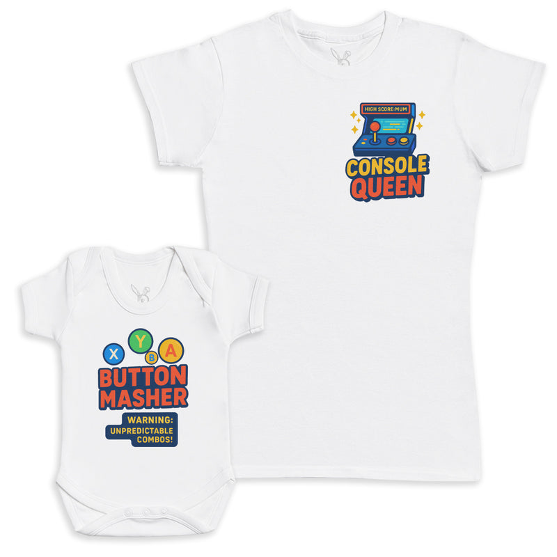 Button Masher - Baby Gift Set - Baby Bodysuit Gift Set