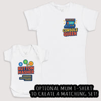 Button Masher - Baby Gift Set - Baby Bodysuit Gift Set