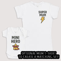 Mini Hero - Baby Gift Set - Baby Bodysuit Gift Set