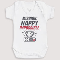 Mission Nappy Impossible - Baby Gift Set - Baby Bodysuit Gift Set