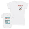 Powered By Milk And Cartoons - Baby Gift Set - Baby Bodysuit Gift Set