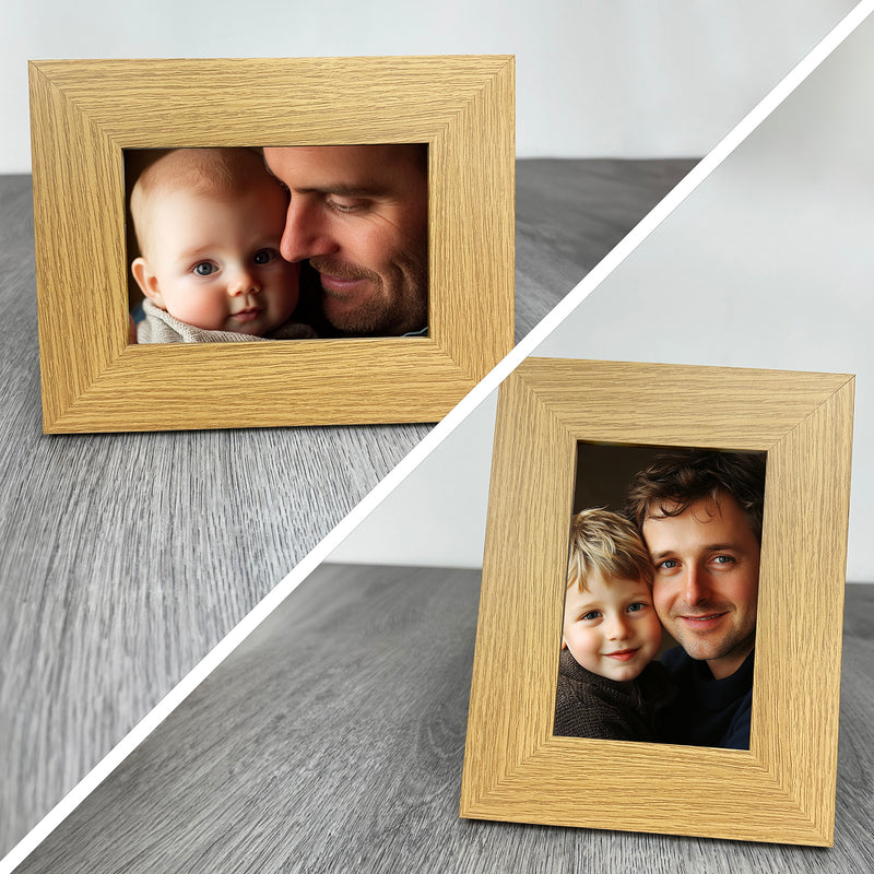 PERSONALISED Happy 1st Father's Day Wooden Photo Frame with Photo