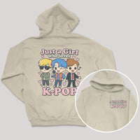 Just A Girl Who Loves K-Pop - K-Pop Graphic Printed Hoodie