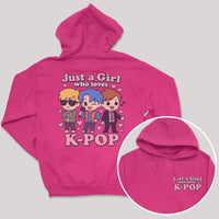 Just A Girl Who Loves K-Pop - K-Pop Graphic Printed Hoodie