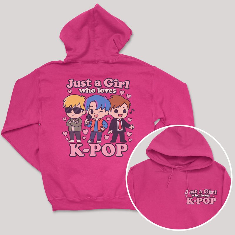 Just A Girl Who Loves K-Pop - K-Pop Graphic Printed Hoodie