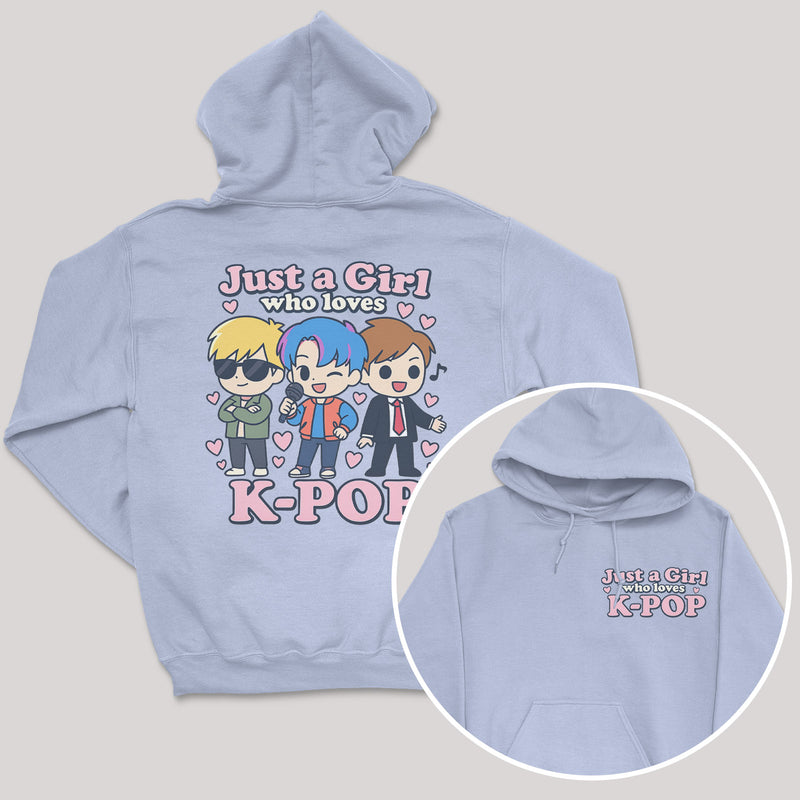 Just A Girl Who Loves K-Pop - K-Pop Graphic Printed Hoodie