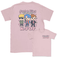 Just A Girl Who Loves K-Pop - K-Pop Graphic Printed T-Shirt