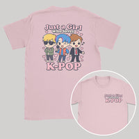Just A Girl Who Loves K-Pop - K-Pop Graphic Printed T-Shirt