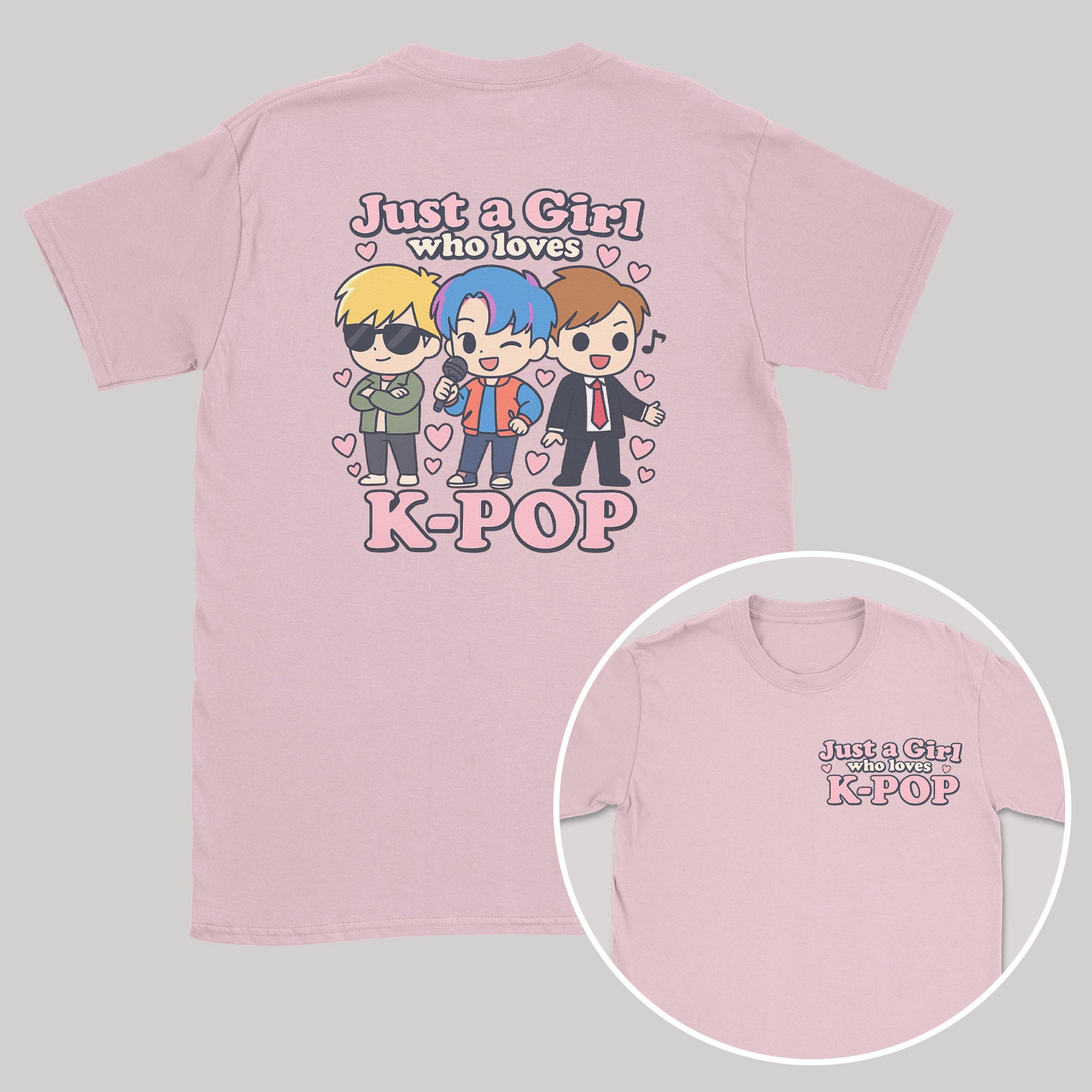 Just A Girl Who Loves K-Pop - K-Pop Graphic Printed T-Shirt