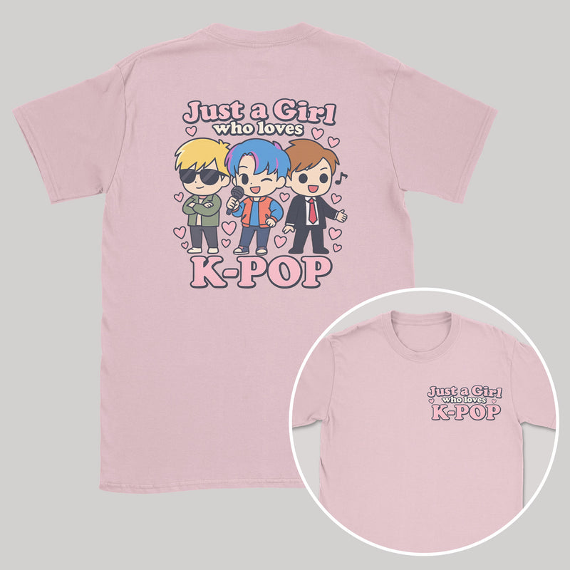 Just A Girl Who Loves K-Pop - K-Pop Graphic Printed T-Shirt