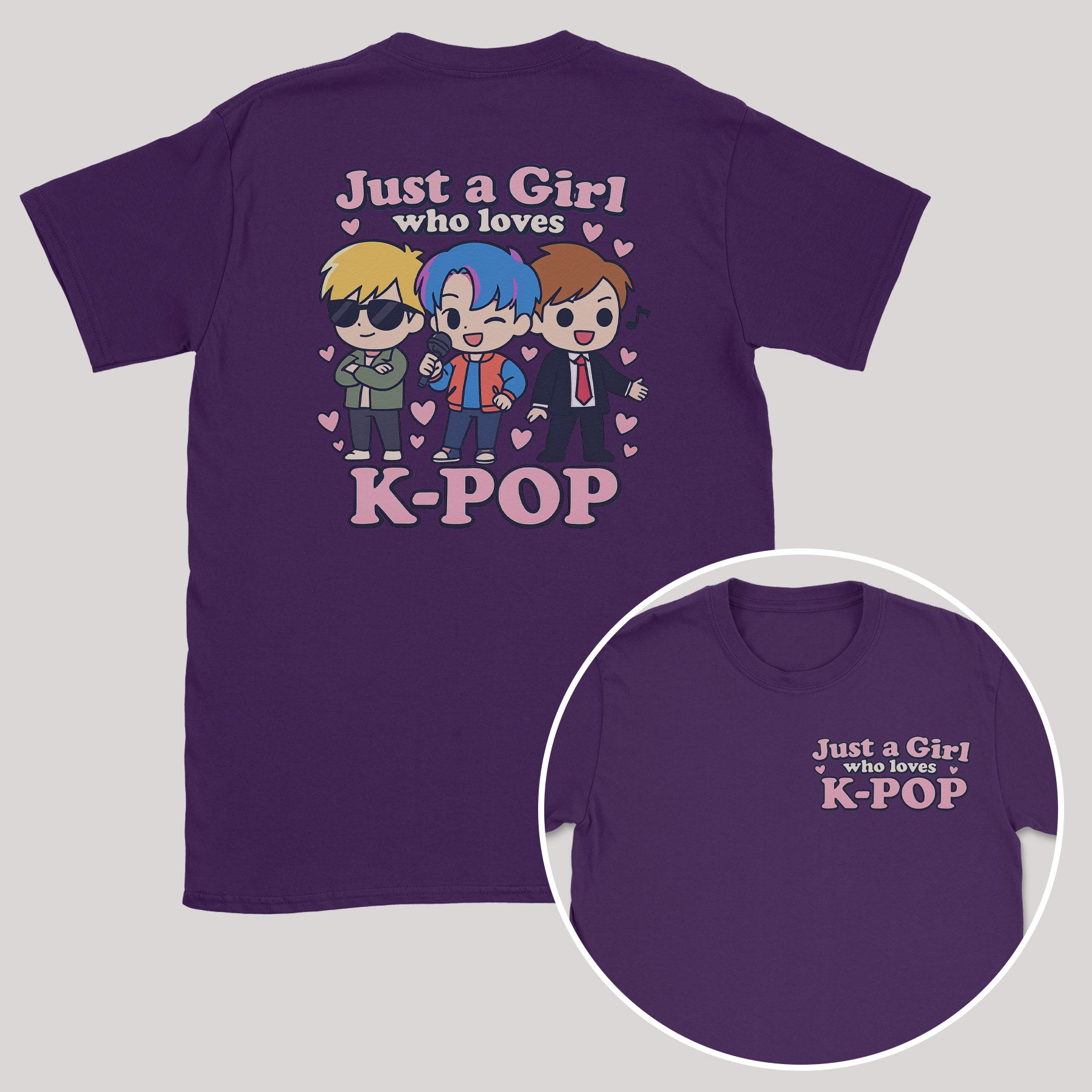 Just A Girl Who Loves K-Pop - K-Pop Graphic Printed T-Shirt