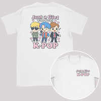 Just A Girl Who Loves K-Pop - K-Pop Graphic Printed T-Shirt