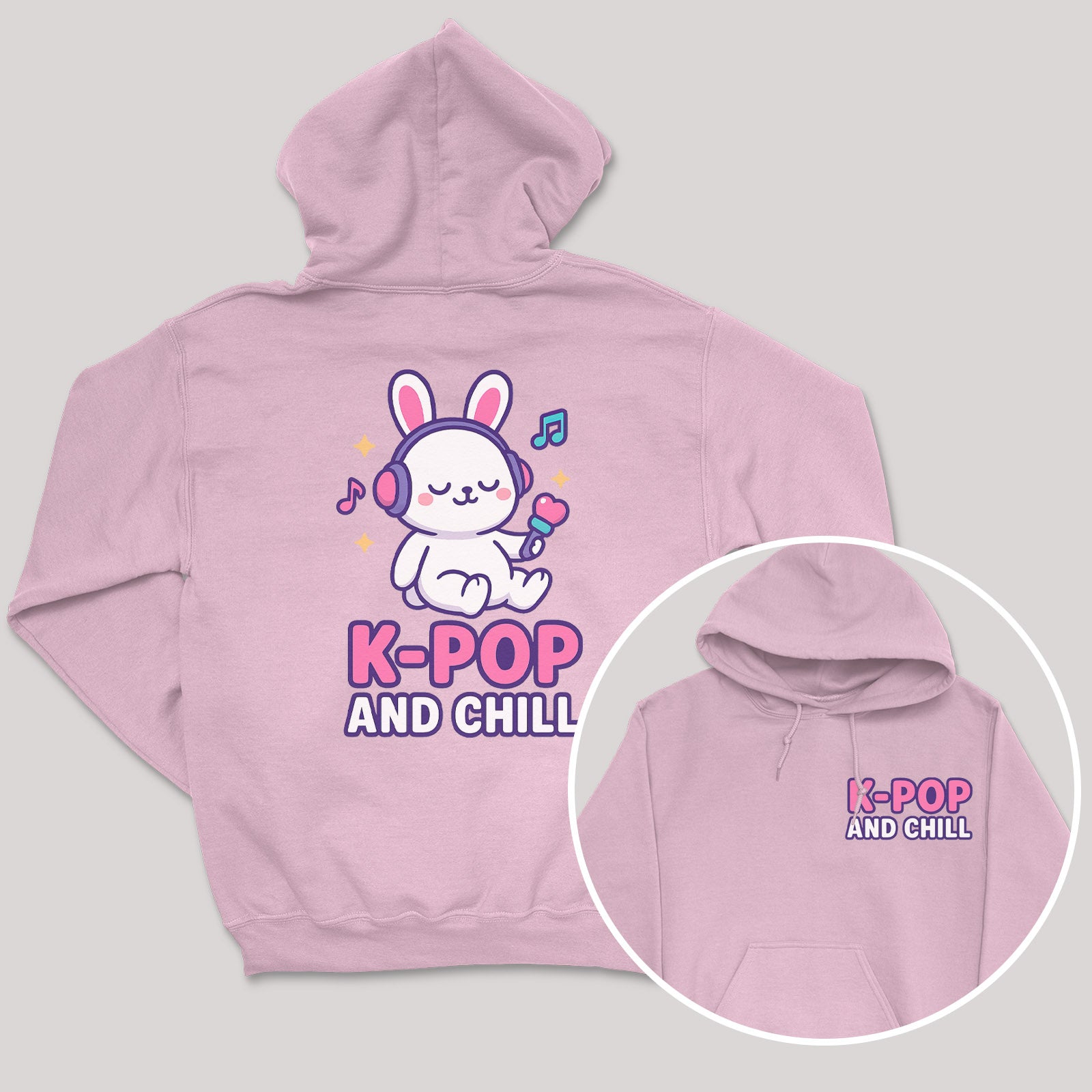 K-Pop And Chill - K-Pop Graphic Printed Hoodie