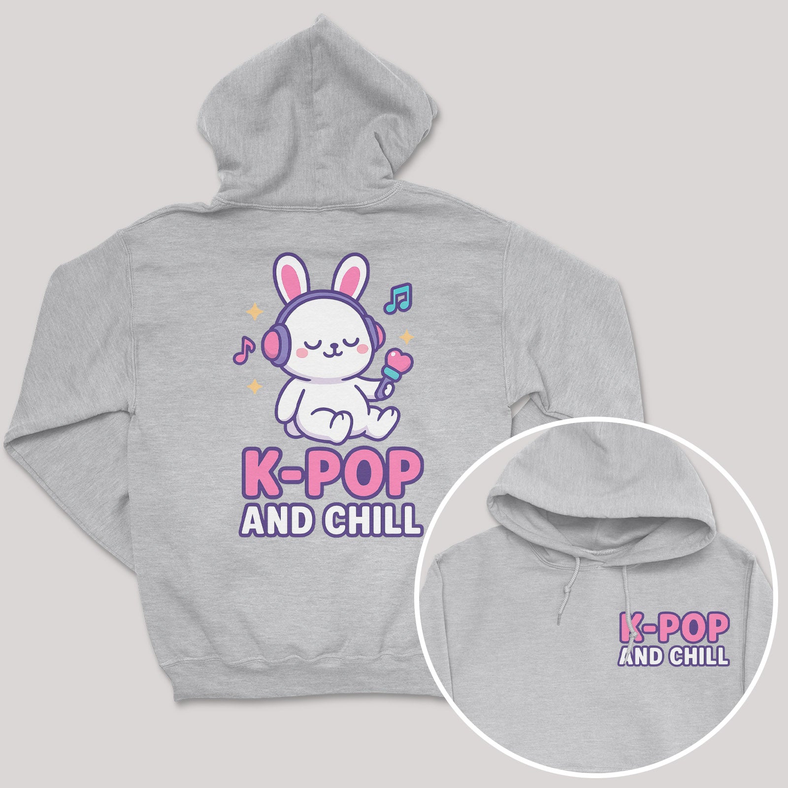 K-Pop And Chill - K-Pop Graphic Printed Hoodie