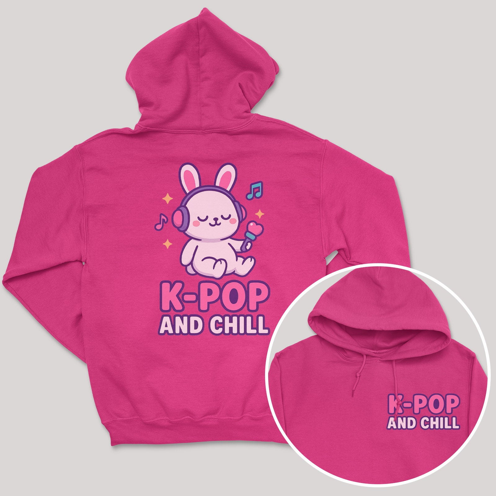 K-Pop And Chill - K-Pop Graphic Printed Hoodie