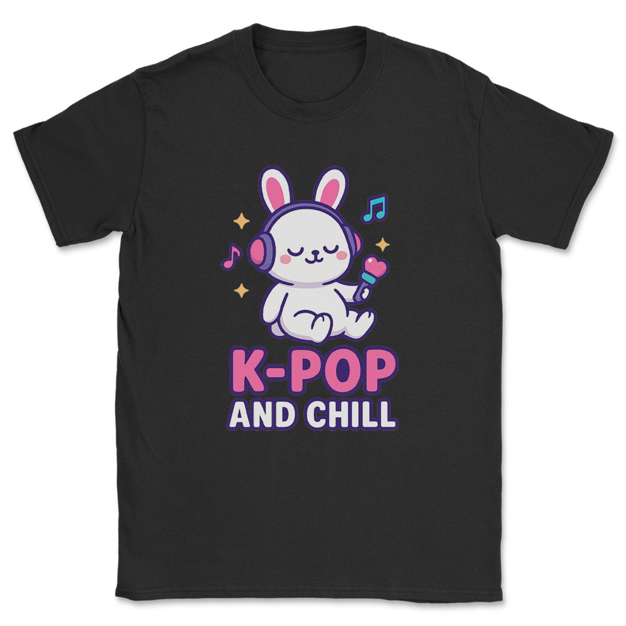 K-Pop And Chill - K-Pop Graphic Printed T-Shirt