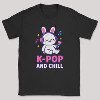 K-Pop And Chill - K-Pop Graphic Printed T-Shirt
