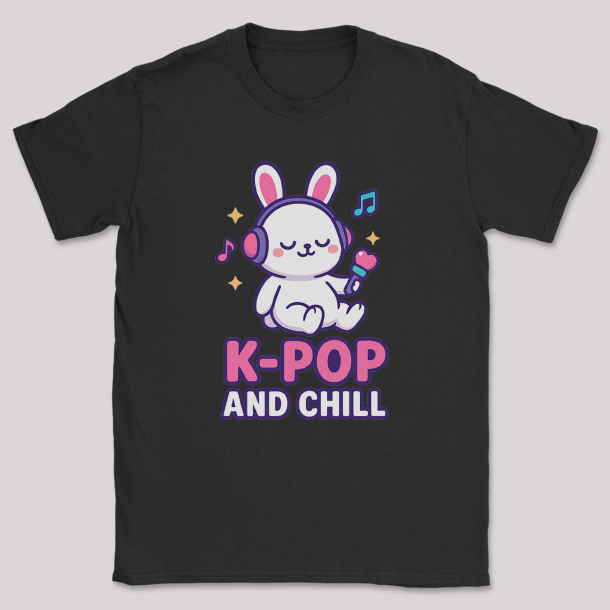 K-Pop And Chill - K-Pop Graphic Printed T-Shirt