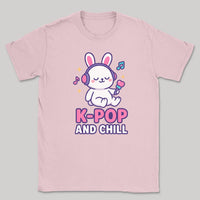 K-Pop And Chill - K-Pop Graphic Printed T-Shirt