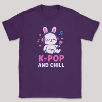 K-Pop And Chill - K-Pop Graphic Printed T-Shirt