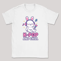 K-Pop And Chill - K-Pop Graphic Printed T-Shirt