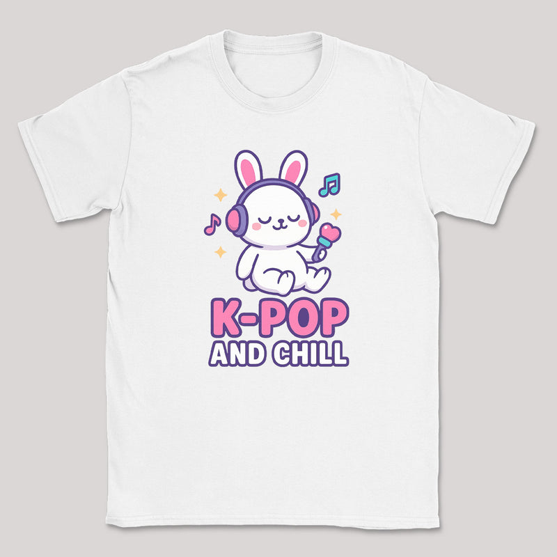K-Pop And Chill - K-Pop Graphic Printed T-Shirt