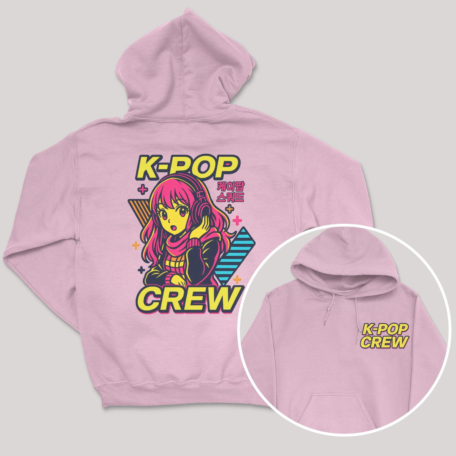 K-Pop Crew Neon Dreams - K-Pop Graphic Printed Hoodie