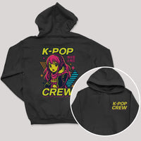 K-Pop Crew Neon Dreams - K-Pop Graphic Printed Hoodie