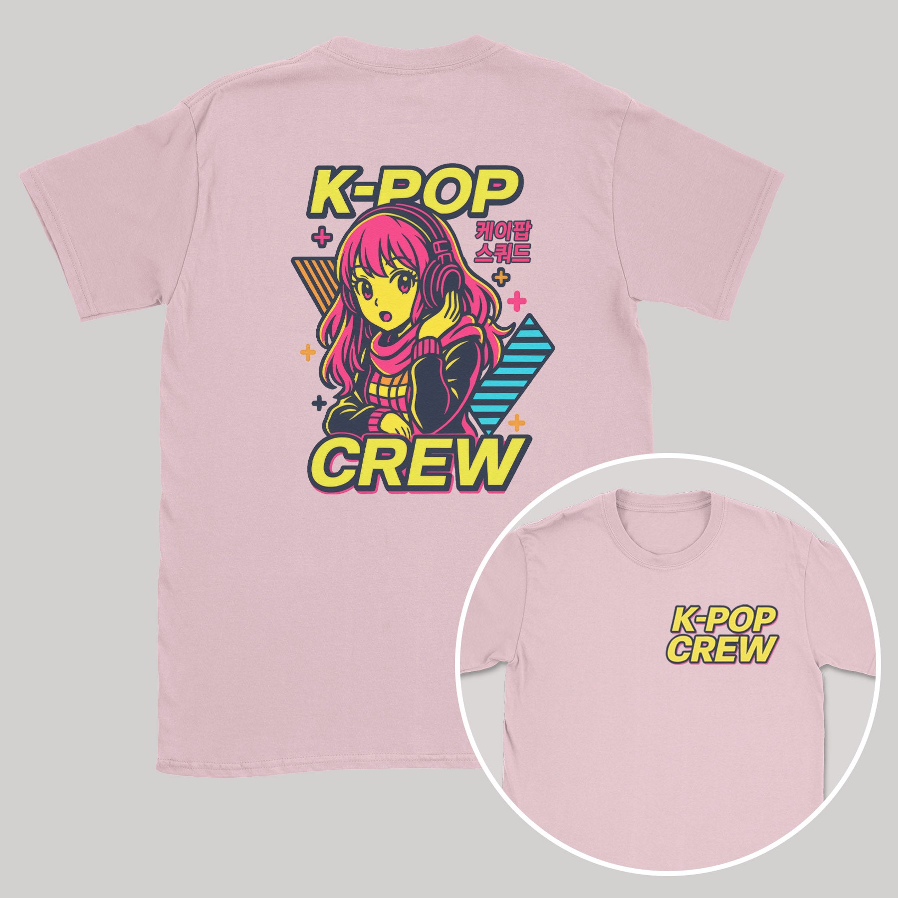 K-Pop Crew Neon Dreams - K-Pop Graphic Printed T-Shirt